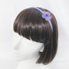 Minacute Q7570 Glitter Flower Headband (Purple) Diameter 4.7 inches (12