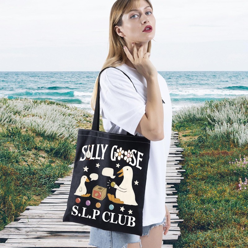 TSOTMO Funny Slp Gift SLP Club Tote Bag for Speech