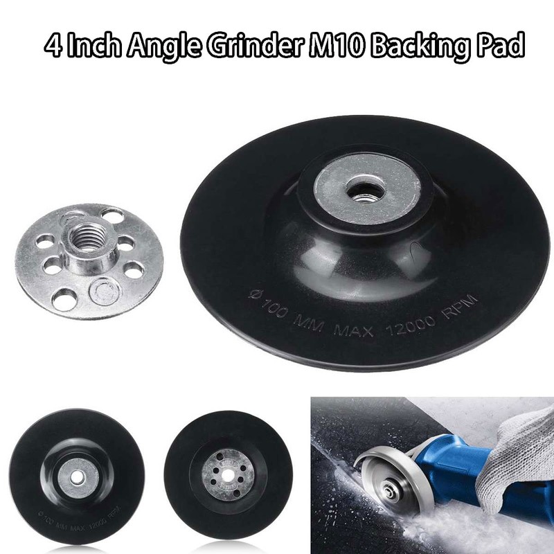 Angle Grinder Rubber Backing Pad, 4 Inch 100mm with M10