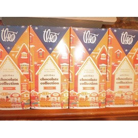 Theo Holiday Chocolate Collection LOT OF 4 - 4 Bars Fair Trade & Organic 11.2oz