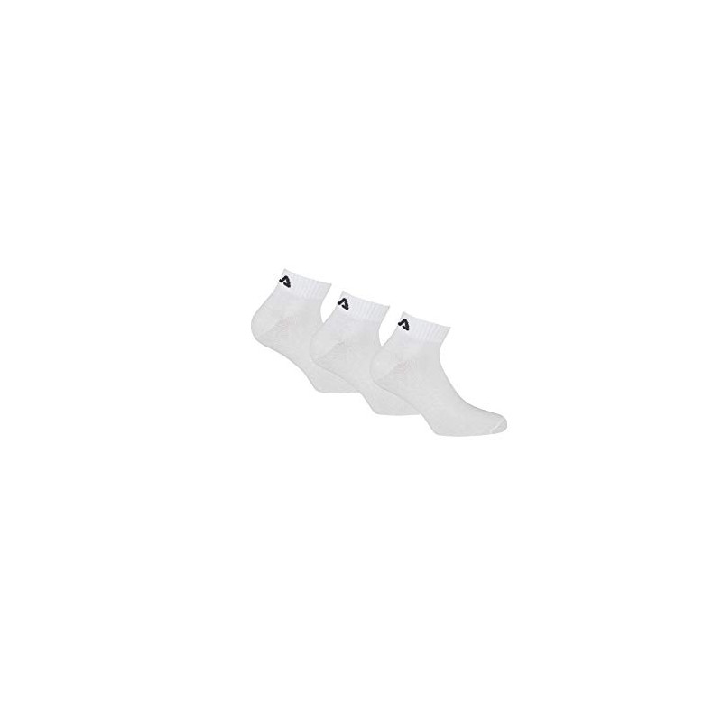 Fila F9300, Unisex Adult Socks, White, 43/46, (3 Pairs)