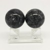 5,1 cm Baoding Bolas de mármol negro bola de piedra chino