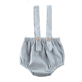 Mubineo Infant Baby Girl Boy Corduroy Overalls Unisex Suspender Overall Shorts Bloomers Clothes (Blue, 6-12 Months)