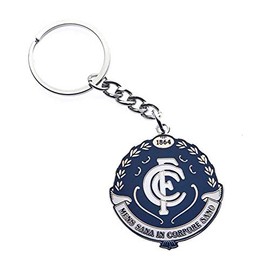 Carlton Blues AFL Footy Metallic Logo Keyring