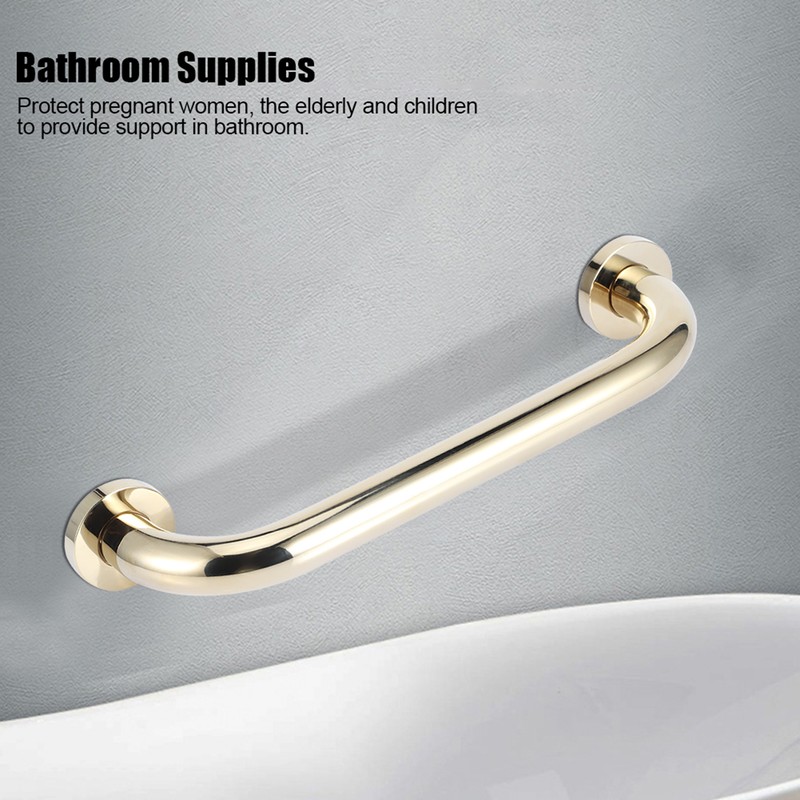 Bathroom Accessory Gold Copper Bathtub Hand Bar Anti-Skid Handle for