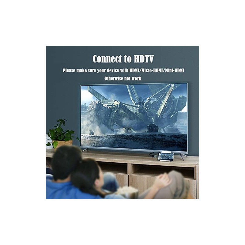 NFHK 3pcs/Set Micro & Mini HDMI to HDMI Compatible 1.4
