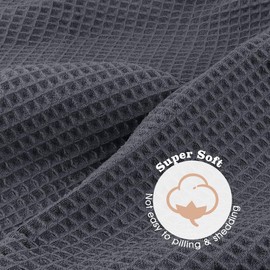 GLIMGLINT 2 Pack Large Microfiber Hair Towel Wrap for Women, Super Soft Hair Drying Towel, Fast Drying Waffle Hair Towel Wrap with Elastic Strap 40"X26.5" (Grey/Brown)