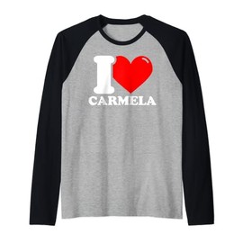 I love Carmela Raglan Baseball Tee