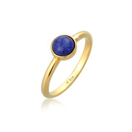 Elli Women's Solitaire Ring with Lapis Lazuli Gemstone in 925 Sterling Silver, 58, Gemstone Sterling Silver, Lapis Lazuli
