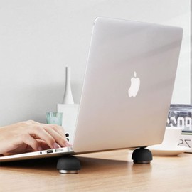 SagaSave 2 Pcs Laptop Cooling Pad Laptop Cooling Stand Small Invisible Cooler Ball Portable Magnetic Laptop Cooler Stand Non-Slip(Black)