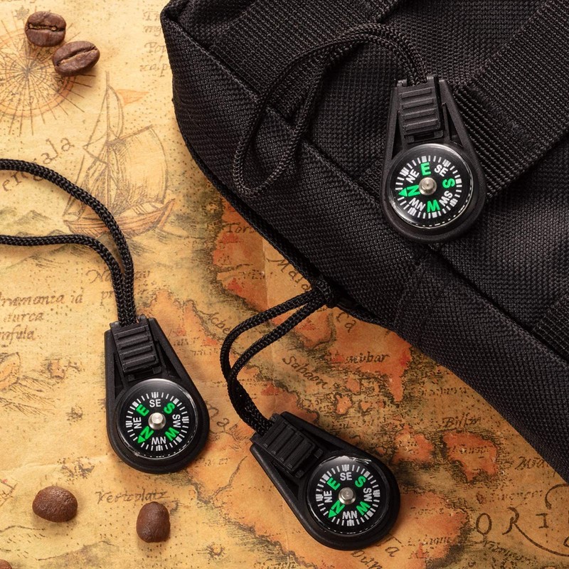 Pack of 36 Mini Survival Compass, Molbory Multicolour Mini Compass