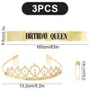 Thyonta Birthday Crown Tiara and Sash Set Stamped Party Ceremony
