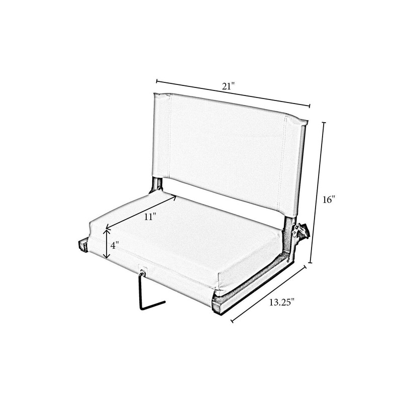 HomeStock Handcrafted Haven Products Stadium Chairs for Bleachers with Back