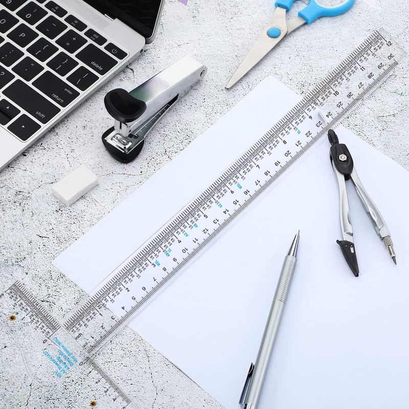 Briartw 1 Piece Acrylic T-Square Ruler T Square Plastic T-Ruler