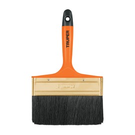 Truper BRT-6, Brocha de cerdas naturales, mango de plástico, 6"