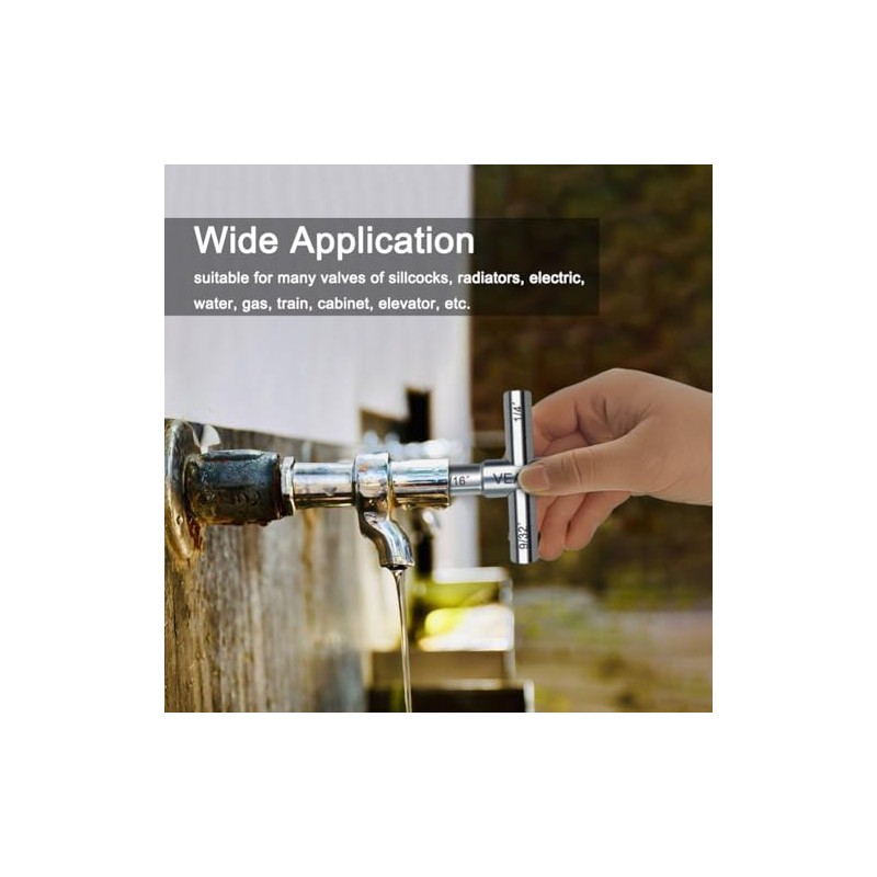 VEAPIZ 2PCS Multifunctional Water Utility Key Set