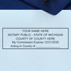 Self-Inking Michigan Notary Stamp, Notary Stamp Michigan, Rectangular Imprint, Sized