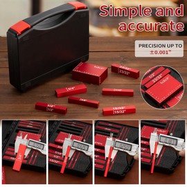 GQGP Setup Blocks Height Gauge Set,15 PCS Precision Aluminum Router Table Setup Bars, Laser Engraved Size Markings Gauge Set Up Blocks for Woodworking Measuring Tool Router Table Saw Height Gauge