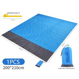 WAYBWZDQ 210 x 200 cm Beach Blanket, Extra Large Outdoor Picnic Blanket, Beach Mat, Quick-Drying, Sand-Free and Waterproof, Lightweight and Portable, Perfect for Travel, Camping, Beach Holidays