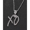 XO Necklaces Set for Men Women Trendy Glitter Gold XO