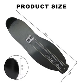 Aililong Shoe Size Meter Foot Gauge Children's Shoe Measuring Device - Suitable for Children and Adults - Foot Meter for Children Shoe Gauge (Black)