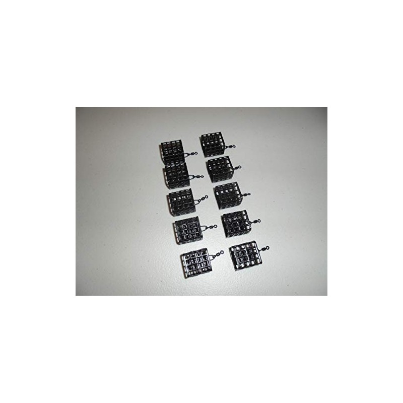 10 x Square Metal Cage Feeders with swivel - 10