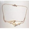 Unbranded Rose Goldtone Double Chain Faux Pearl Bracelet Adjustable Slide