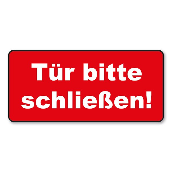 Aufkleber "Tür bitte schließen!", 20,5x9,5cm, hin114, Hinweis-Aufkleber, außenklebend für Fensterscheiben,