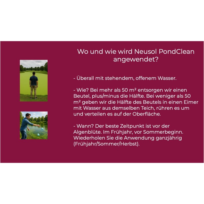 Neusol PondClean - Preventive Biological Treatment for Ponds, Lakes and