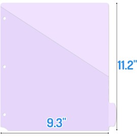 Forvencer 5 Count Dividers with Pockets, 5 Tabs Dividers for 3 Ring Binder with Pockets, Subject Divider with Pocket, Premium Quality Notebook Divider with Pocket, Pink, 1 Set