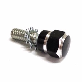 CCP Custom Parts Vivid Black Billet Aluminum Hex Custom Seat Bolt For 1996 - 2015 Harley