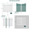 Bynbbur 4 Panels White Vinly Fence 42" W x 36"
