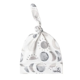 Baby Beanie Hat Top Knot Stretchy Soft "Eclipse" by Copper Pearl 0-4 month