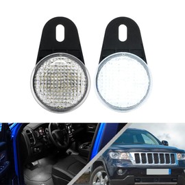 Nslumo Set of 2 LED Interior Light Footwell Boot Entry for Jeep Wrangler Cherokee Grand Cherokee Commander for Dodg.e Nitro White Footwell Lighting