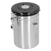 Coffee Beans Canister with Exhaust Valve Stainless Steel Storage Sealing