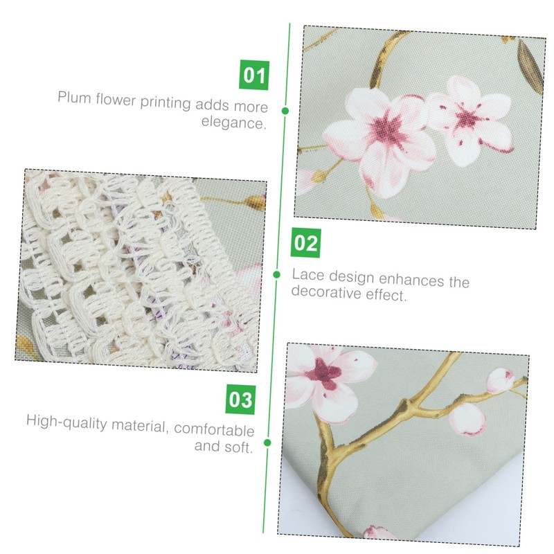 CIYODO 1pc Elegant Wedding Tablecloth Decorative Floral Design for Home
