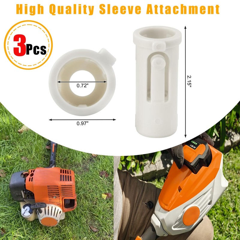 3 pcs White Attachment Sleeve Replaces for Stihl 4140-791-7207 41407917207