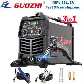 GZ GUOZHI 3 IN 1 Welder , Gasless Flux Core Welder , MIG ,Stick Welder, Lift TIG