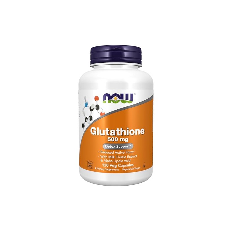 Now Suplementos Alimenticios Glutatión 500 Extracto Cardo Mariano Ácido Alfa