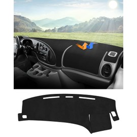 Autorder Dashboard Cover Mat for Ford E150 E250 E350 1997-2008/E450 2003-2008 Econoline Accessories Dash Cover Flannel Dash Mat Sunshade Glare UV Rays Protector