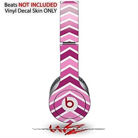 Skin Decal Wrap Works with Original Beats Solo HD Headphones Zig Zag Pinks Skin Only (Headphones NOT Included)