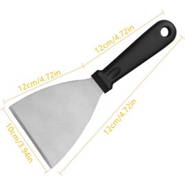 Norhogo Professional Triangle Spatula Cutter with Handle Stainless Steel Blade Polypropylene Handle 12cm x 12cm