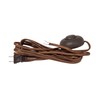 B&P Lamp® Brown Rayon Covered Parallel Cord Set with Foot
