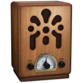 ClearClick Classic Vintage Retro Style Handmade Wooden AM/FM Radio w/ Bluetooth
