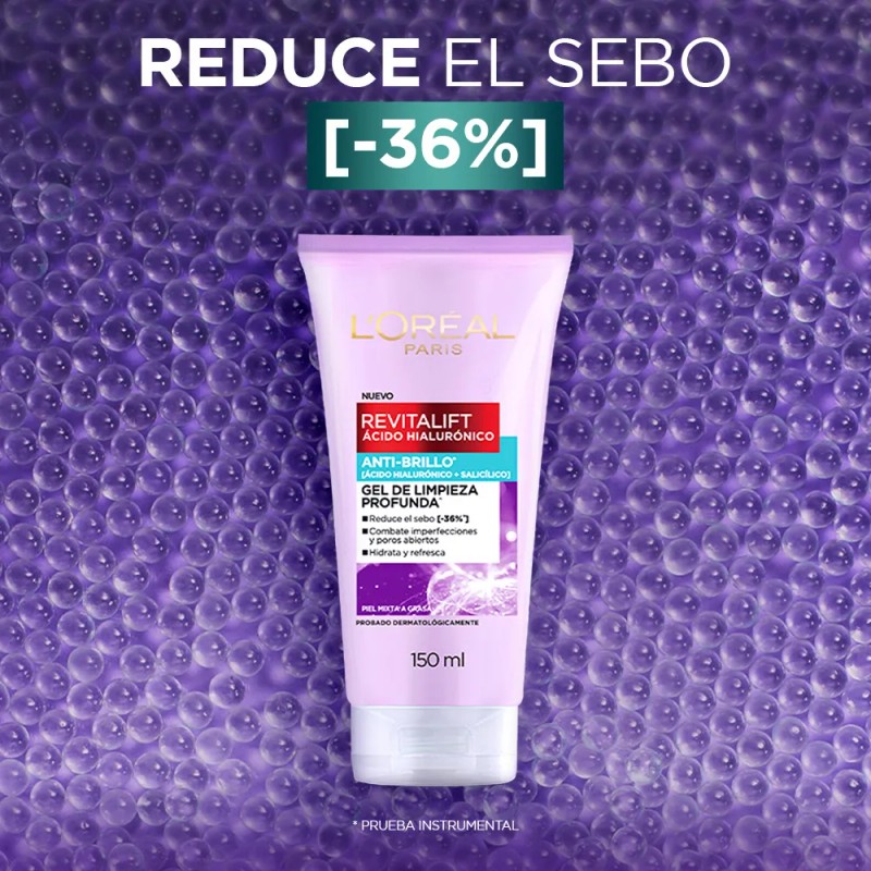 Gel Limpieza Revitalift Ácido Hialurónico Oil Control 150ml Mixta A