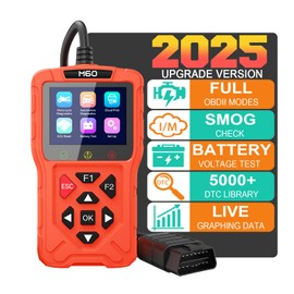 OBD2 Scanner Diagnostic Tool for Car,Professional Check Engine Code Reader,Battery Tester,Live Data,Freeze Frame,I/M Readiness,Works for All Vehicles Since 1996
