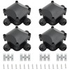 CADUFUELLY 4 Pcs Waterproof Electrical Junction Box, Outdoor 3 Way
