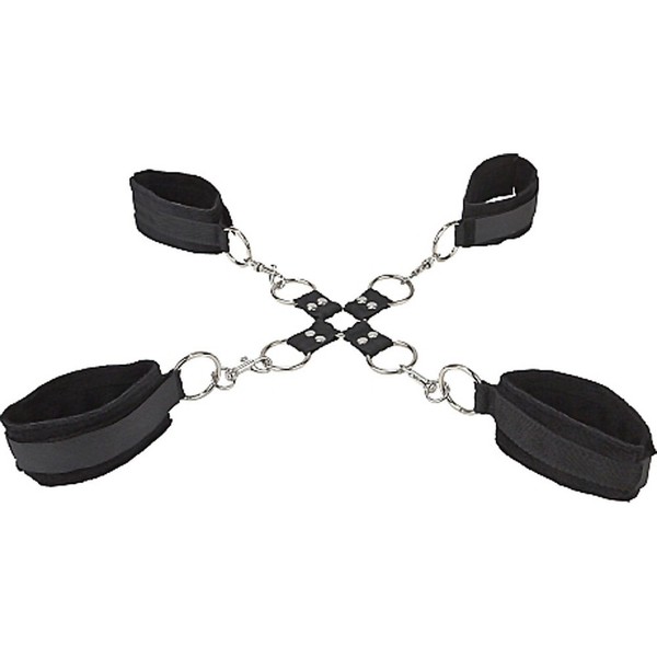Ouch! Velcro Hand and Leg Cuffs, Black