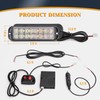 V-SEK Amber White LED Strobe Lights Kit - 8PCS 16-LED