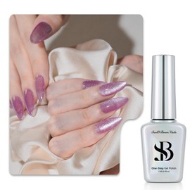 Sun&Beam Nails One-Step Gel Nail 3 in 1 Magnetic Gel, 0.4 fl oz (12 ml) | Integrated Base & Top, UV Light Compatible, Easy Off, High Coloring & Lasting (#505, Very Purple)